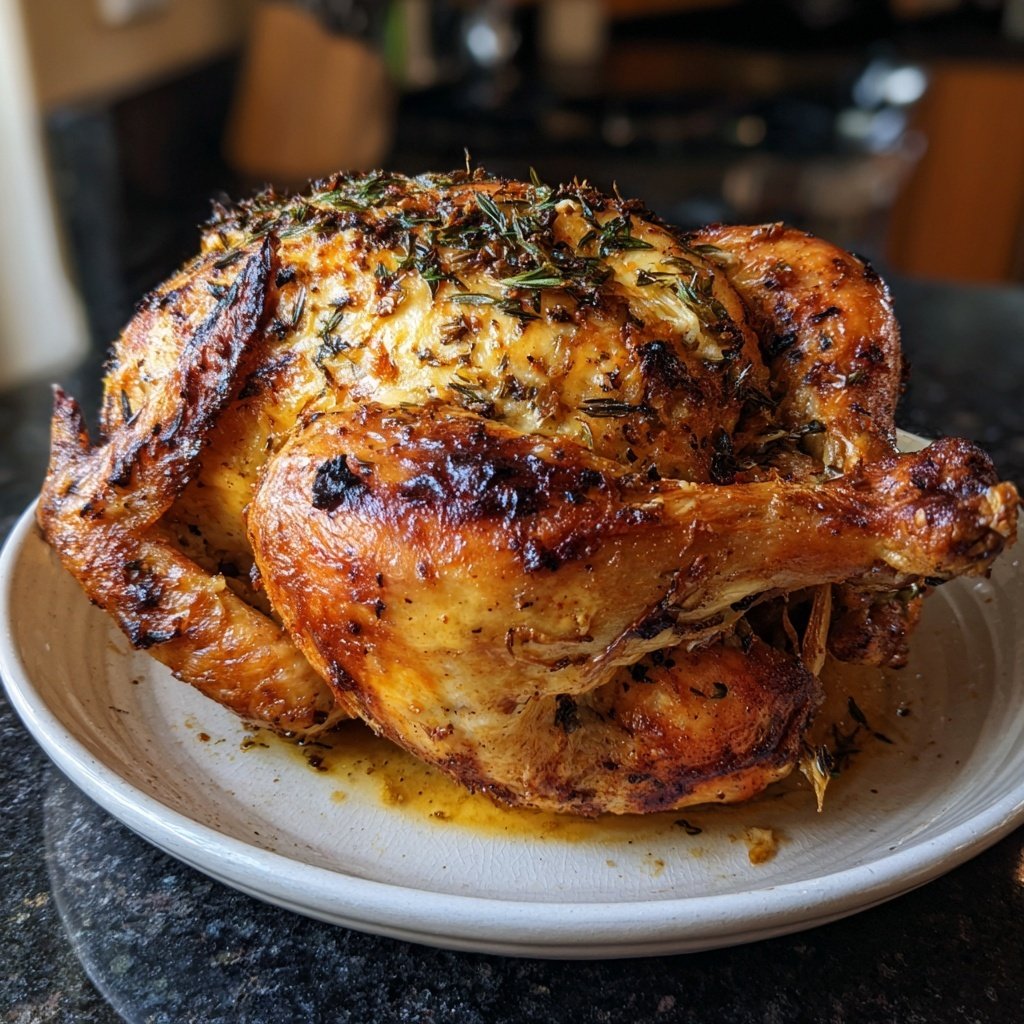 Geröstetes Knoblauch Hähnchengericht