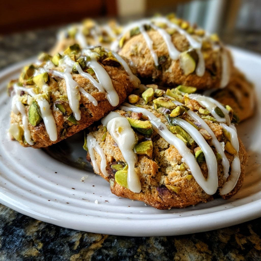 Pistazien-Plätzchen mit weißer Schokolade​