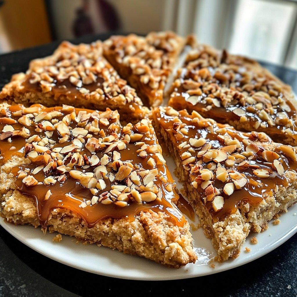 Nussecken mit Karamell