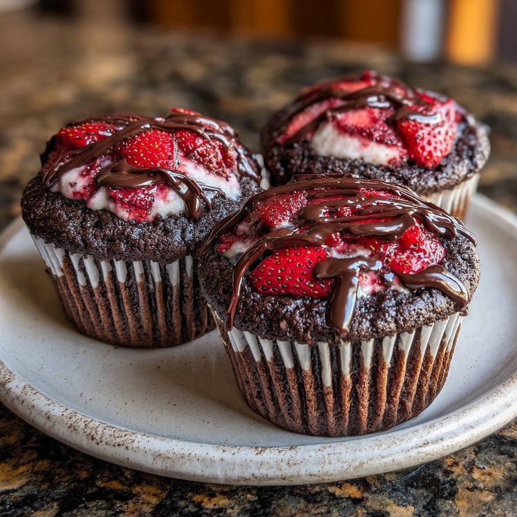 Schoko Erdbeer Cupcakes