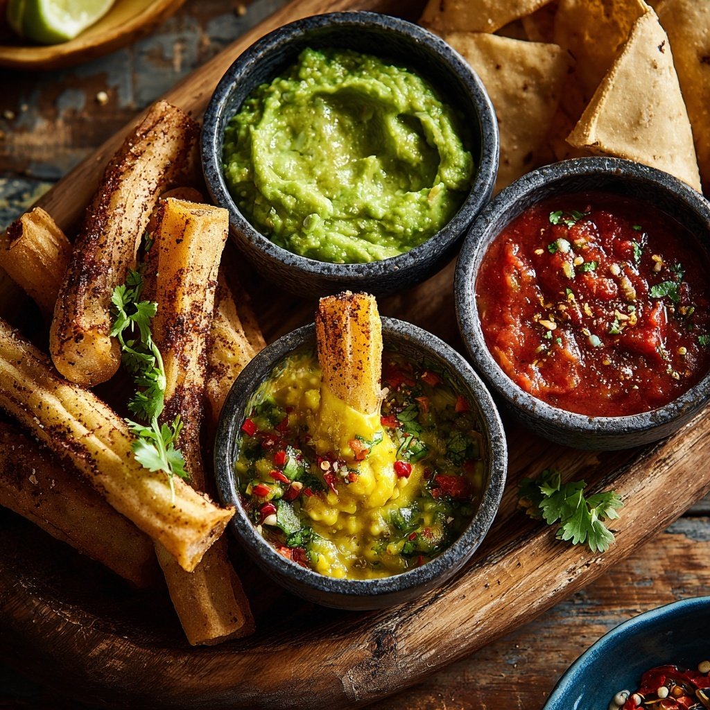 Silvester Tapas Platte mit Dips