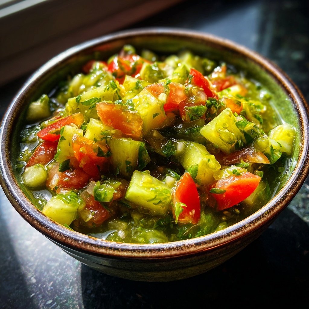 Zingy Cucumber Salsa Verde