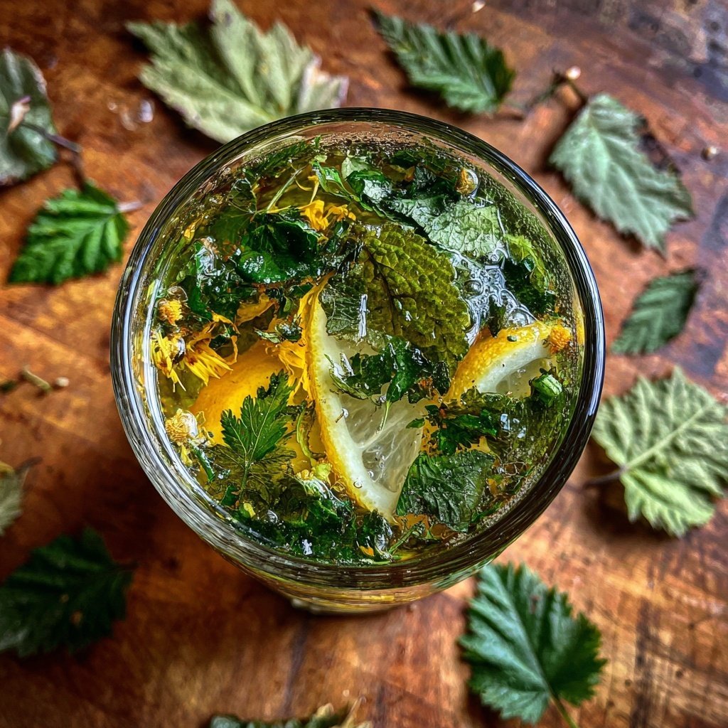 Löwenzahntee mit Zitronenmelisse