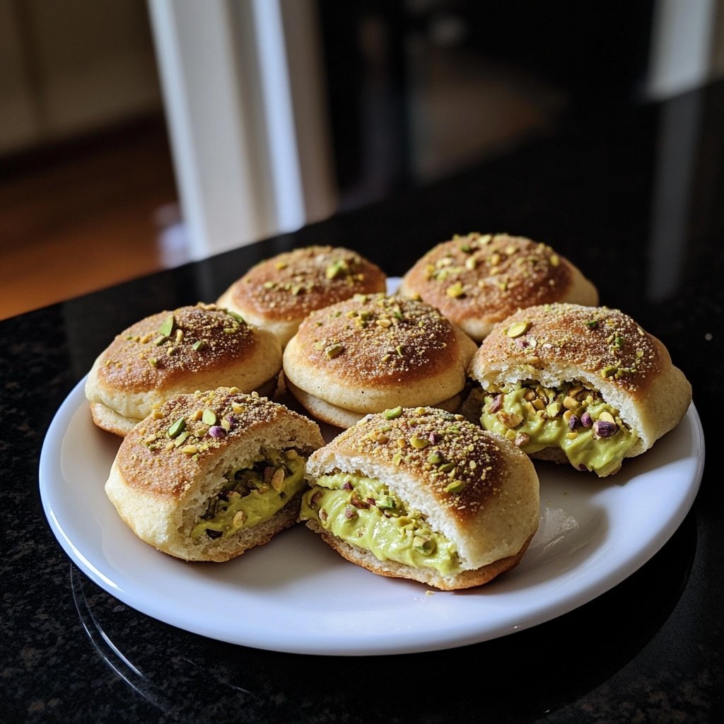 Gefüllte Pistazien-Plätzchen mit Pistaziencreme
