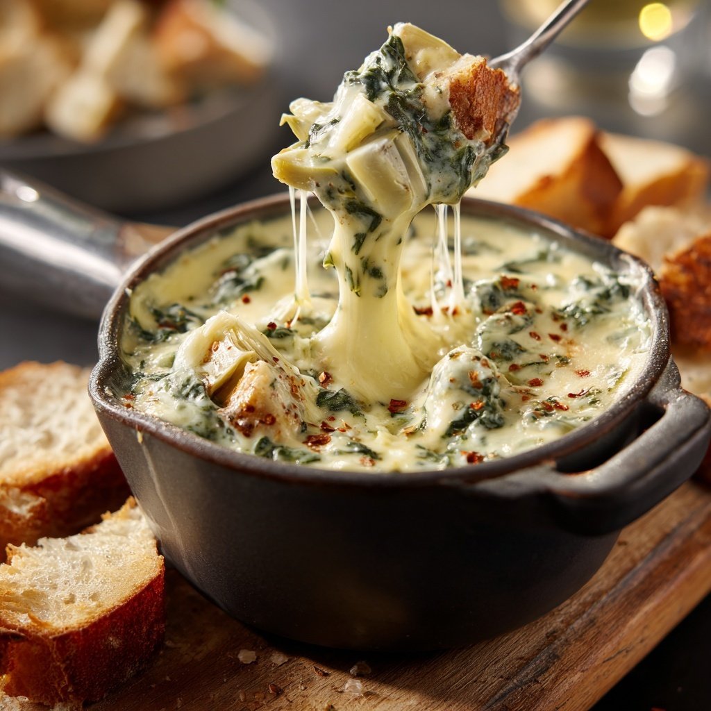 Spinat Artischocken Fondue Überraschung