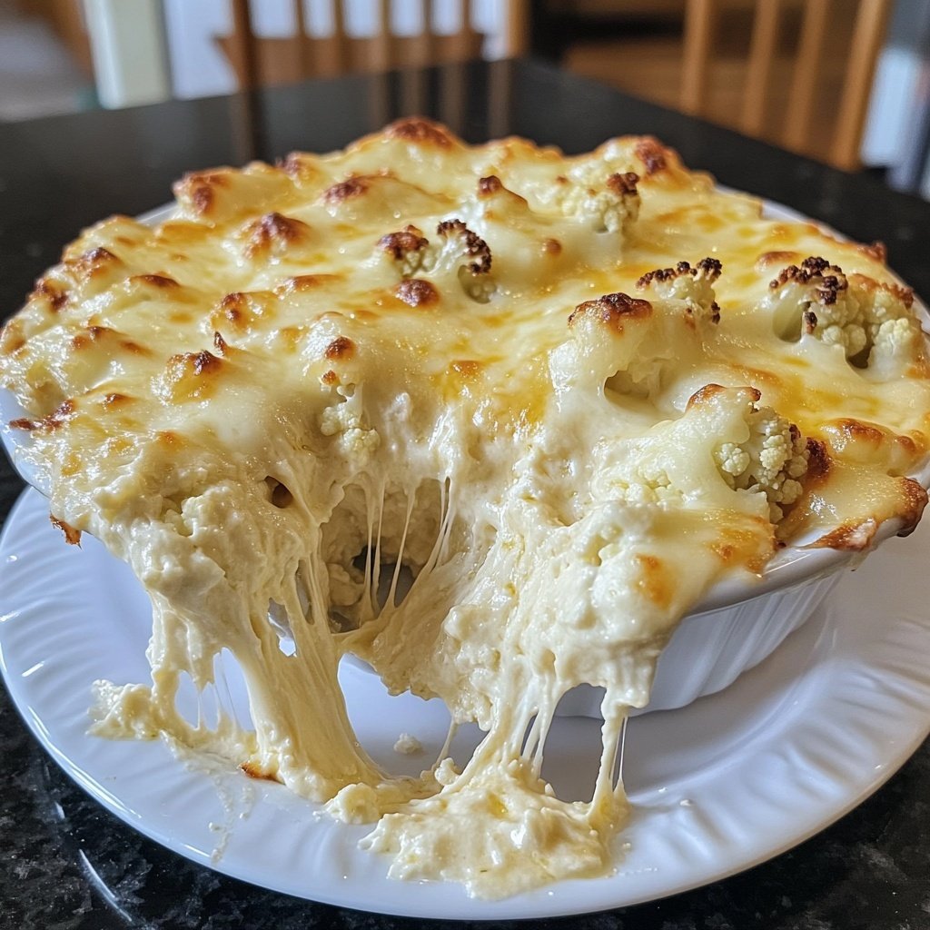 Gebackener Blumenkohl Käse Dip