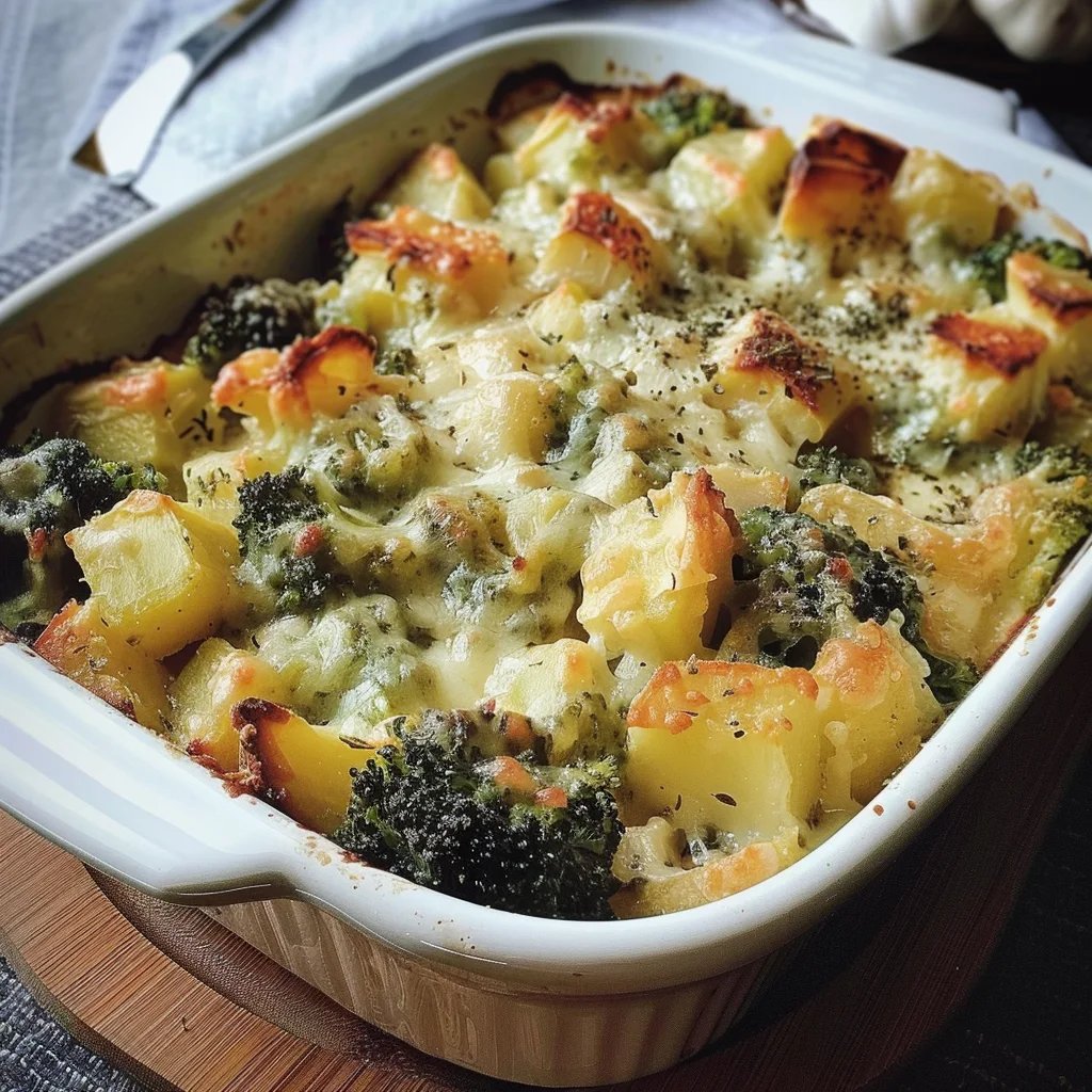Kartoffel-Brokkoli-Rosenkohl Auflauf