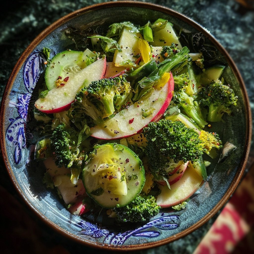 Brokkoli-Apfel-Gurken-Salat