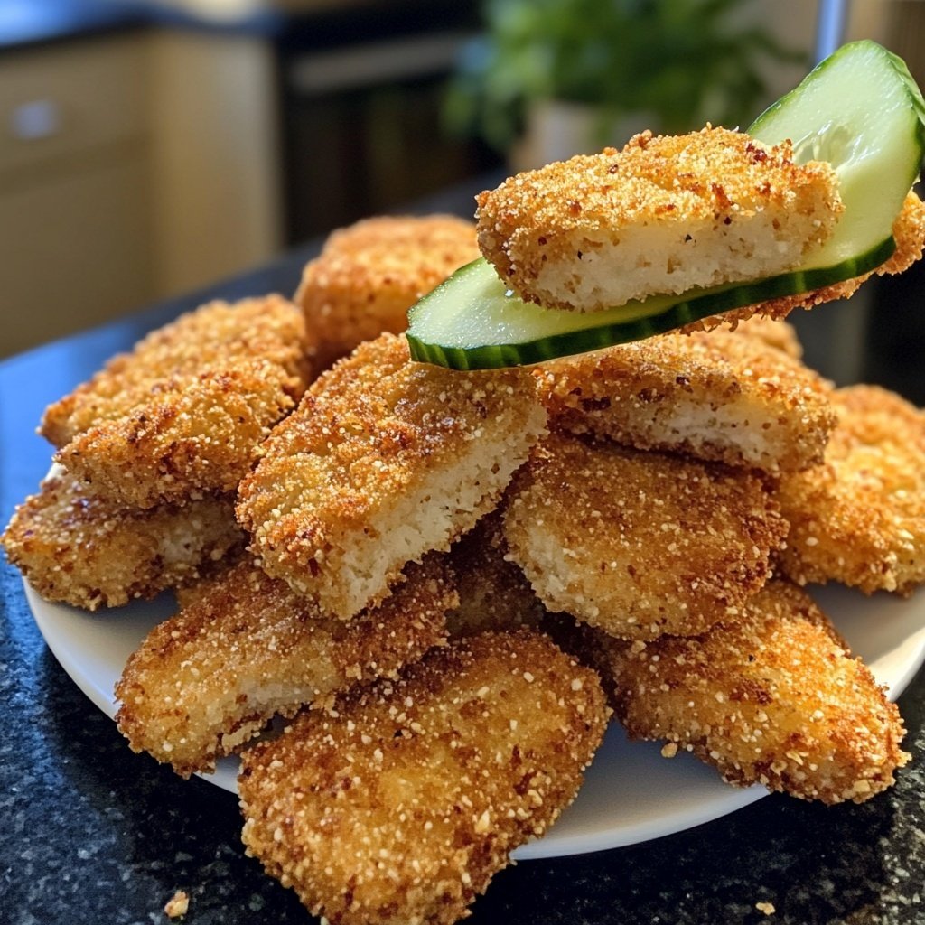 Luftfritteuse frittierte Gurken