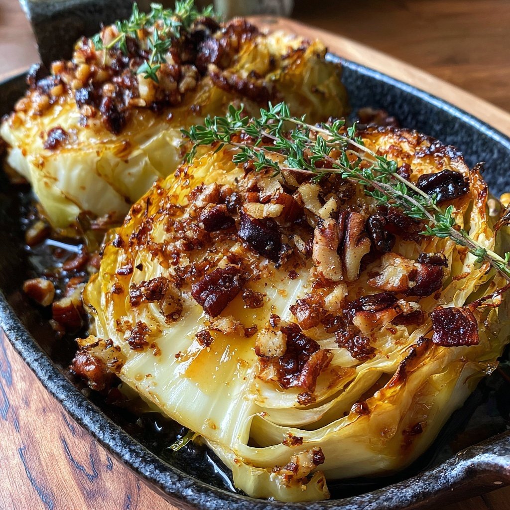 Rosenkohl aus dem Ofen mit Ahornsirup und Pekannüssen​​