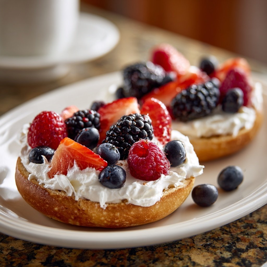 Hohes Protein Griechischer Joghurt Bagels Einfaches Rezept