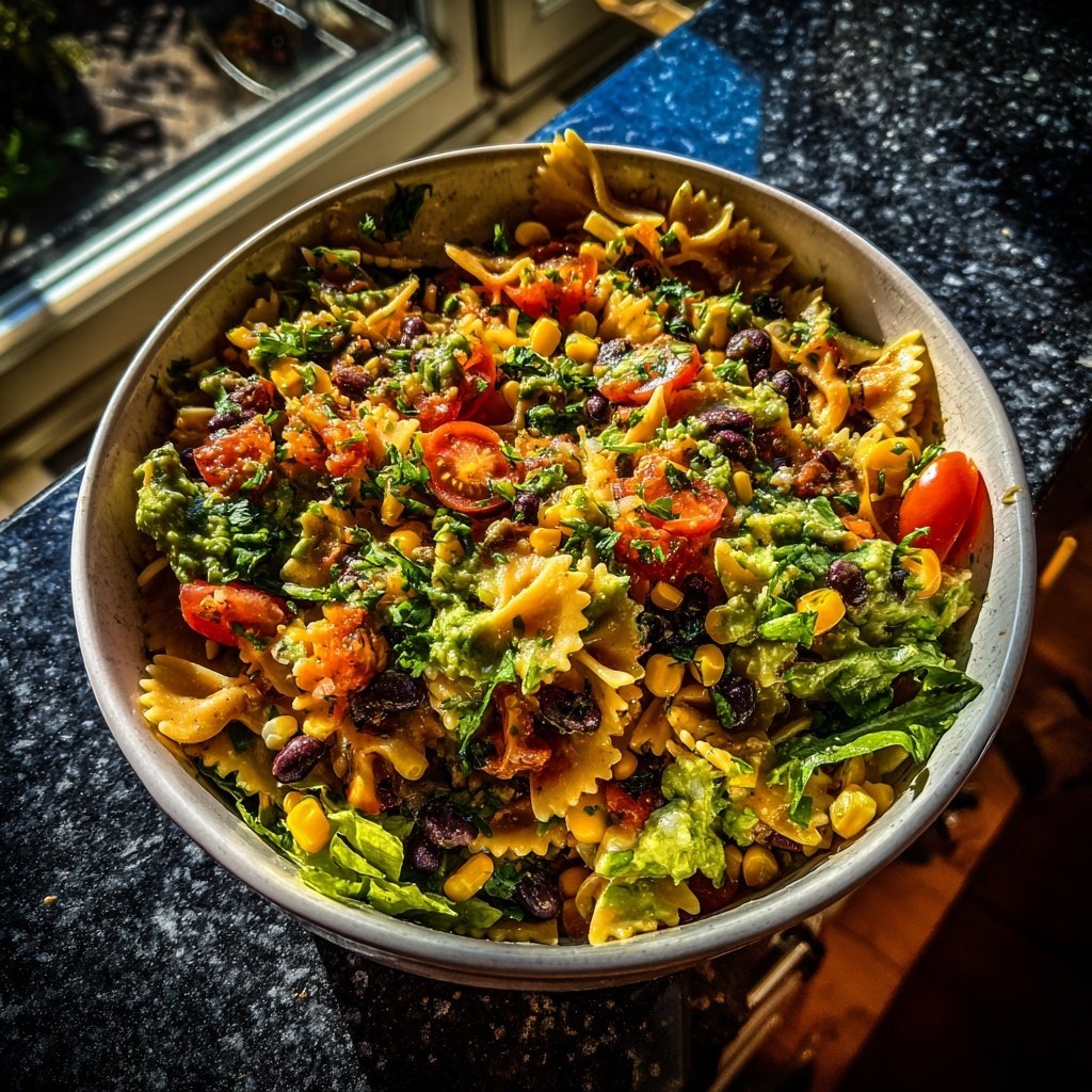 Komfortabler Taco-Pasta-Salat für die Familie