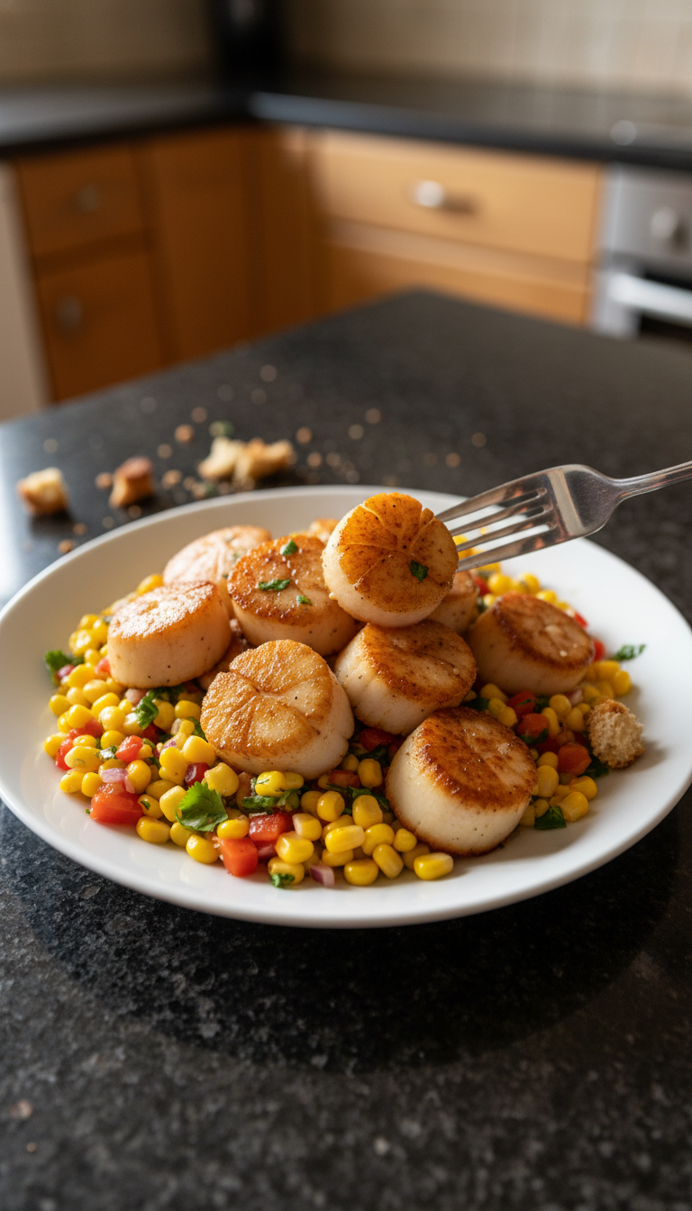 Jakobsmuscheln mit Süßmais Salsa​