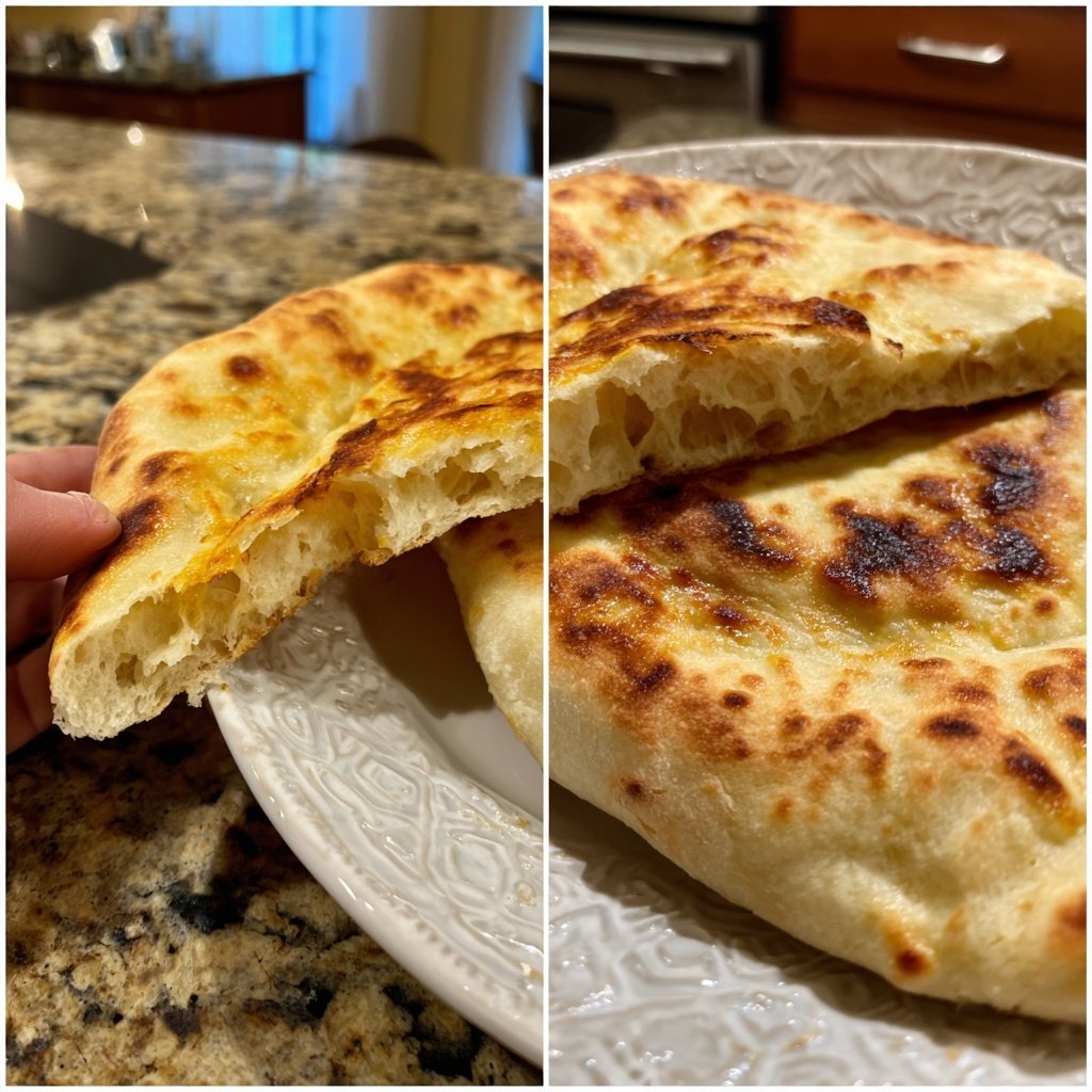 Hausgemachte Pittabrot flauschig