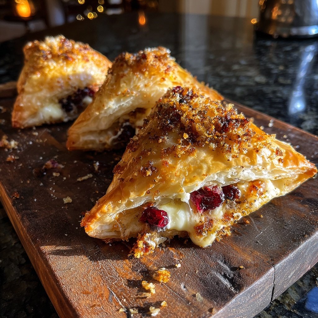 Blätterteigsterne mit Brie und Cranberrys