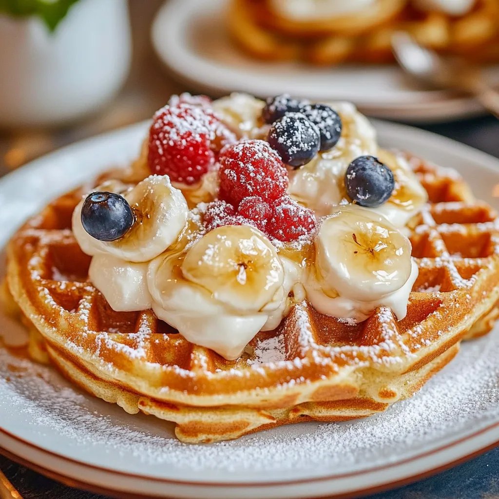 Waffeln mit Joghurt