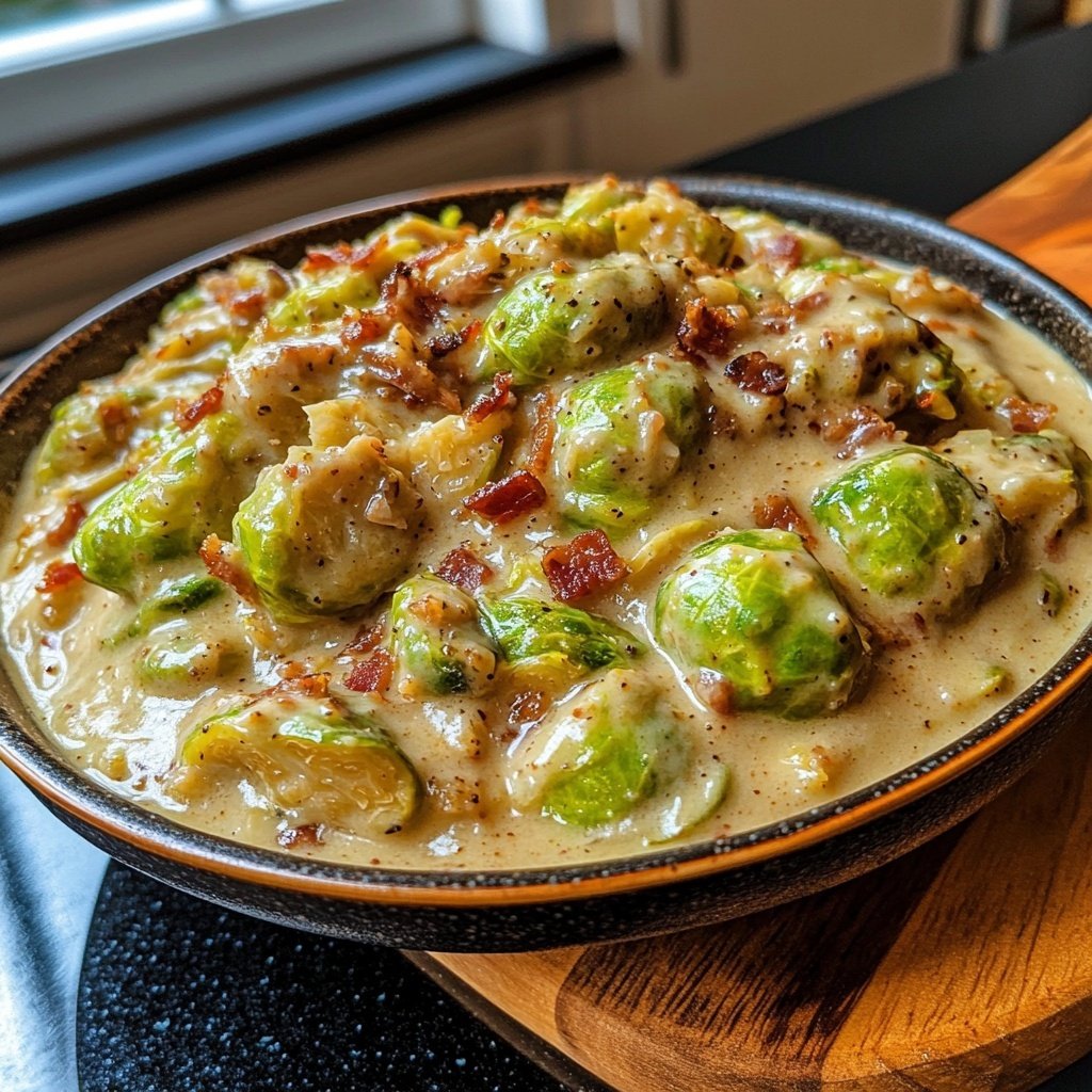 Cremige Rosenkohlpfanne