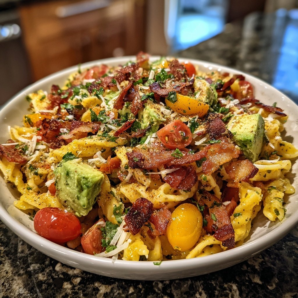 Taco-Pasta-Salat mit geräuchertem Speck