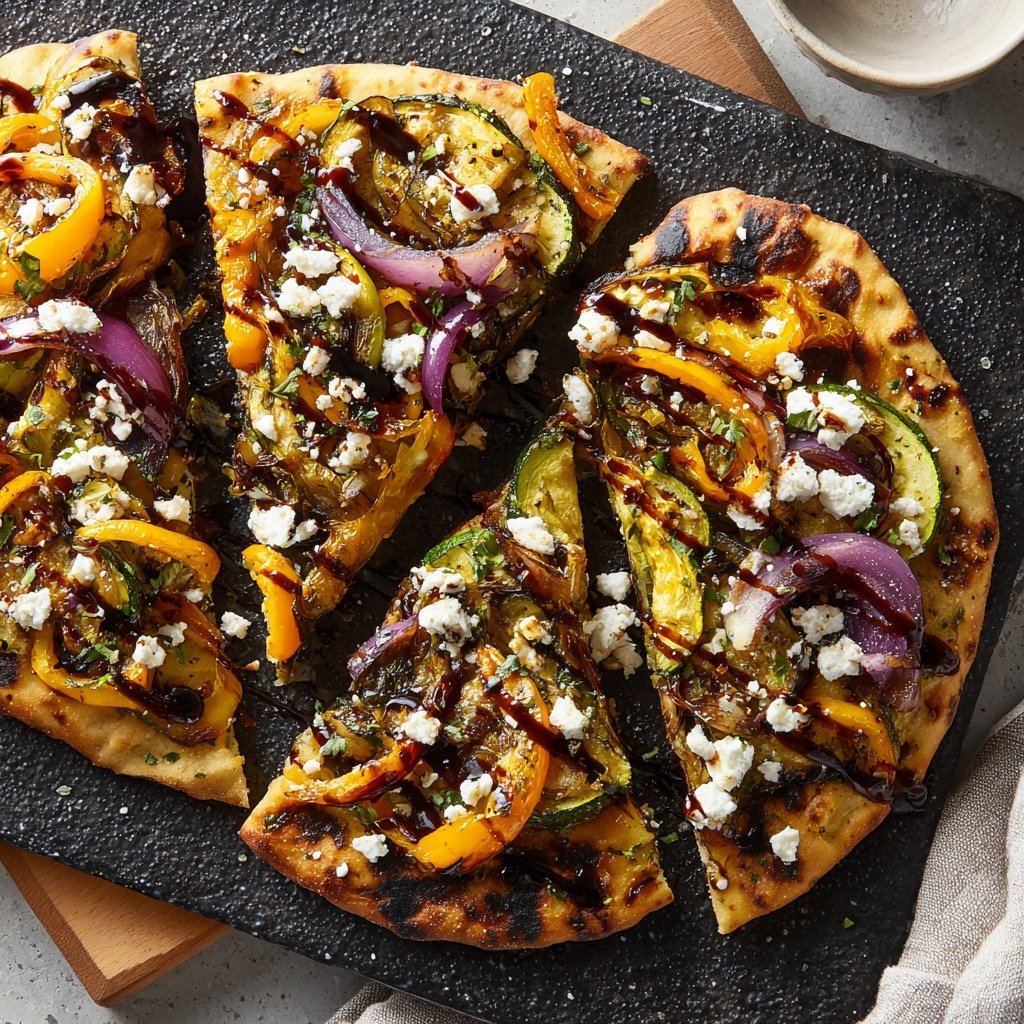 Gegrillte Gemüse-Fladenbrote