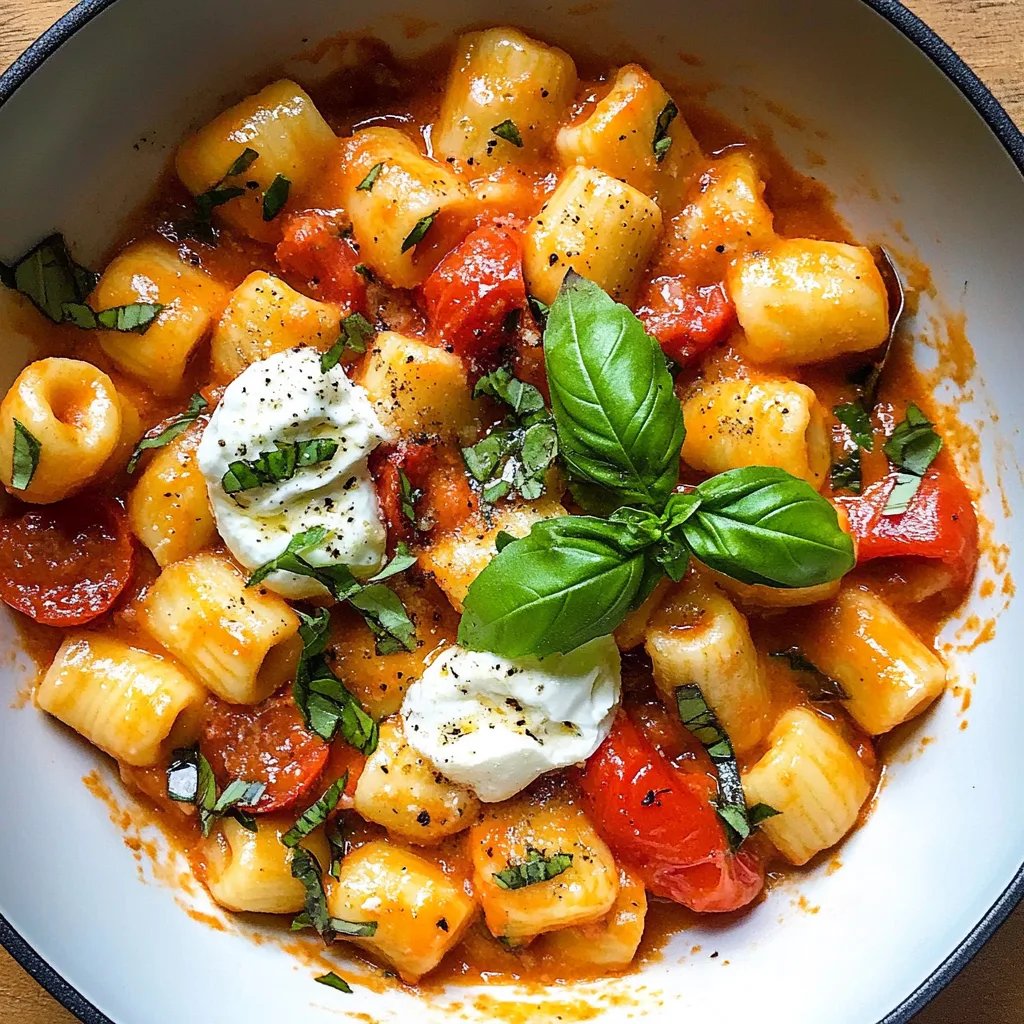 Cremige Tomaten-Gnocchi mit Burrata
