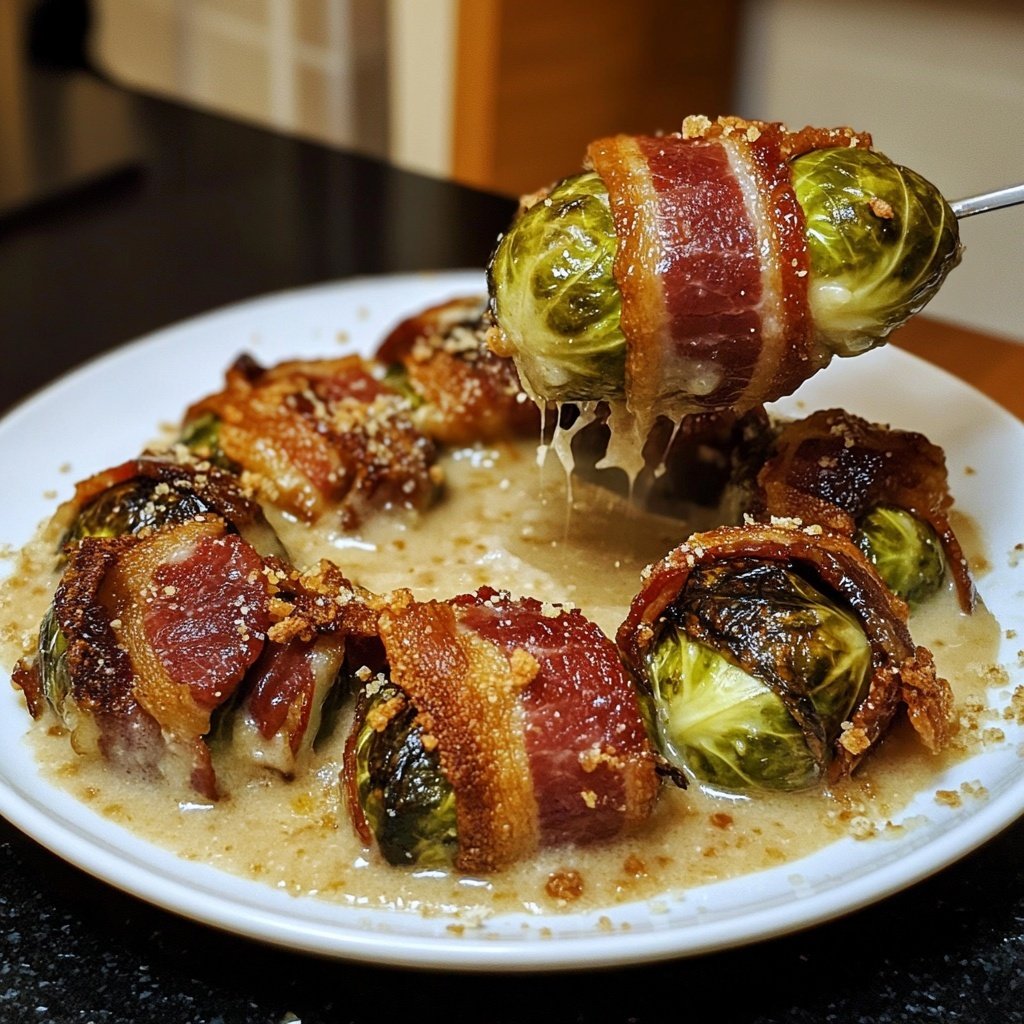 Cremiger Rahm-Rosenkohl mit Speck