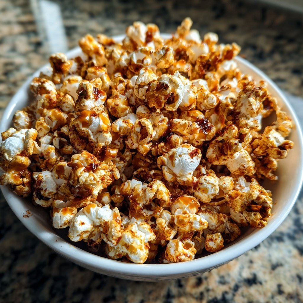 Scharfes Karamel Popcorn mit Zimt