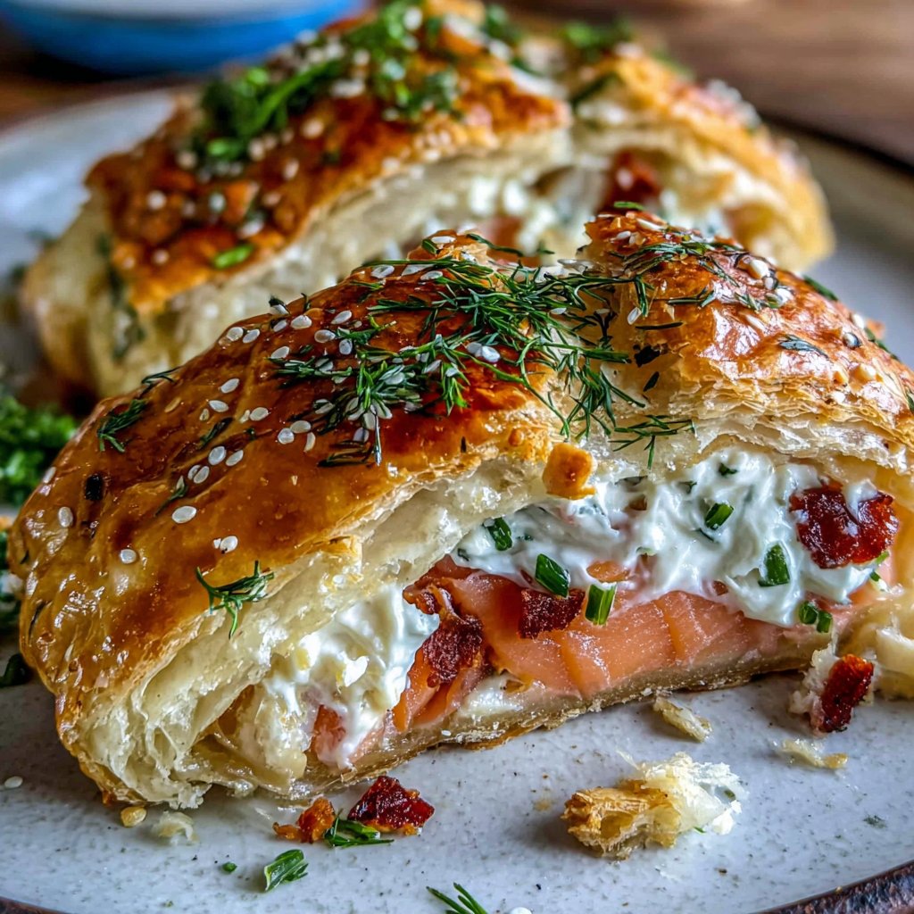 Lachs-Frühstücksstrudel mit Dill