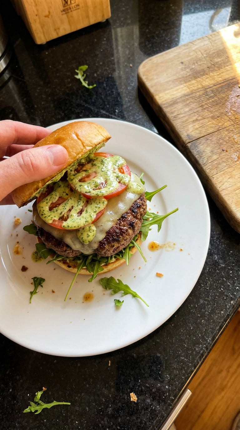 Chimichurri Aioli Burger