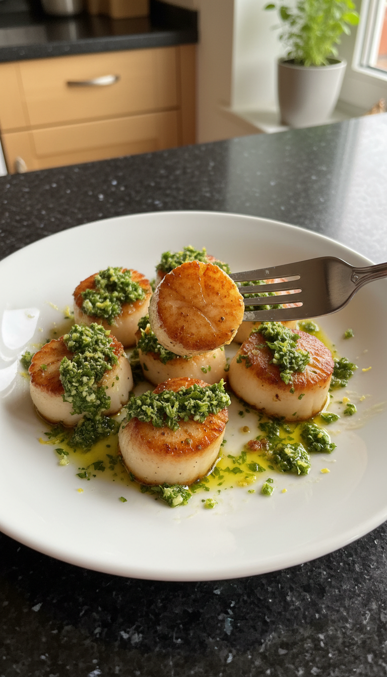 Gebratene Jakobsmuscheln mit Gremolata​