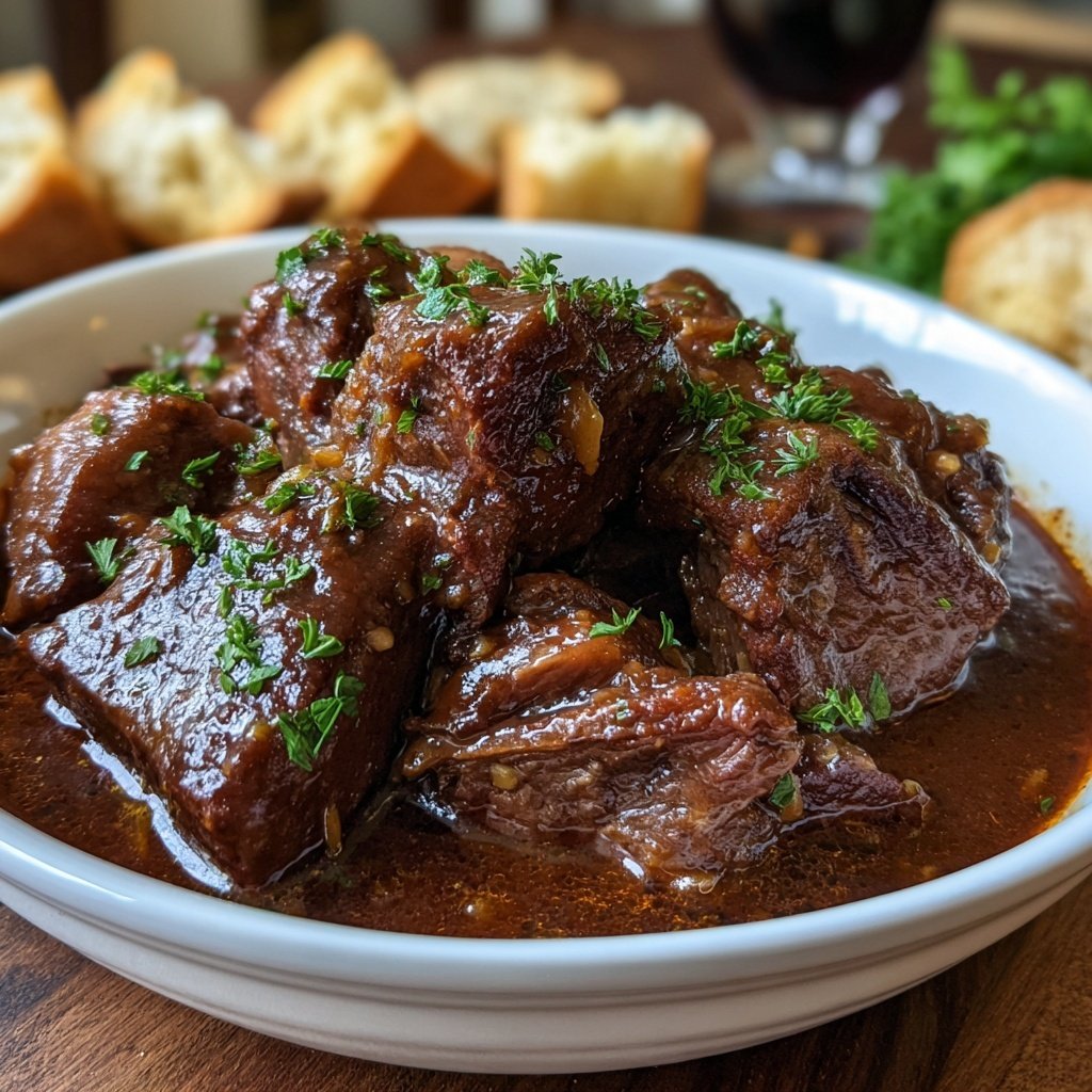Rinderbacke mit Barolojus & Briochecroutons, Stefan Jäckel, Storchen Zürich