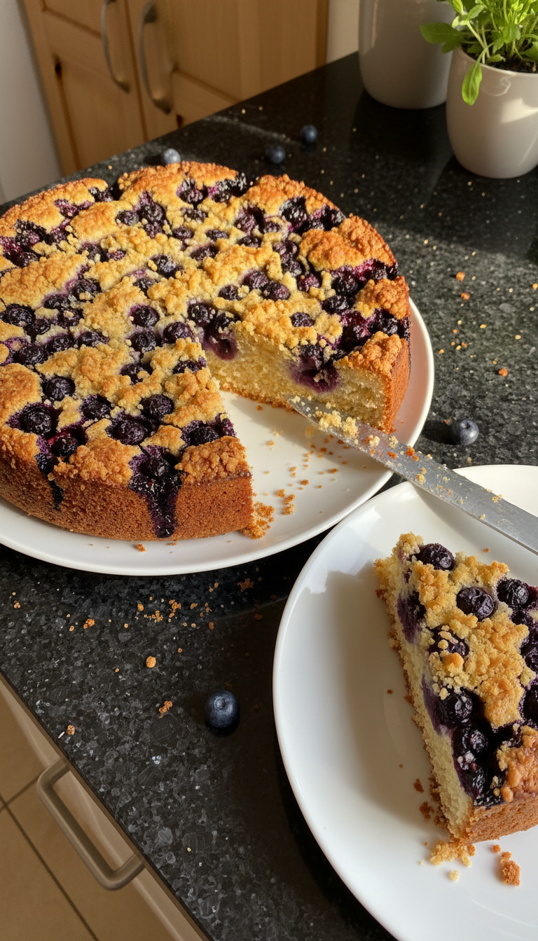 Sauerteig Heidelbeer Kaffee Kuchen