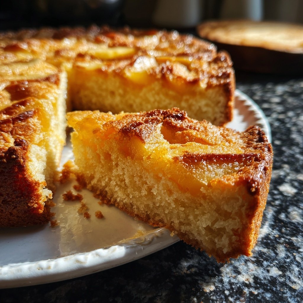 Safran Kuchen weiße Pfirsich Zimt