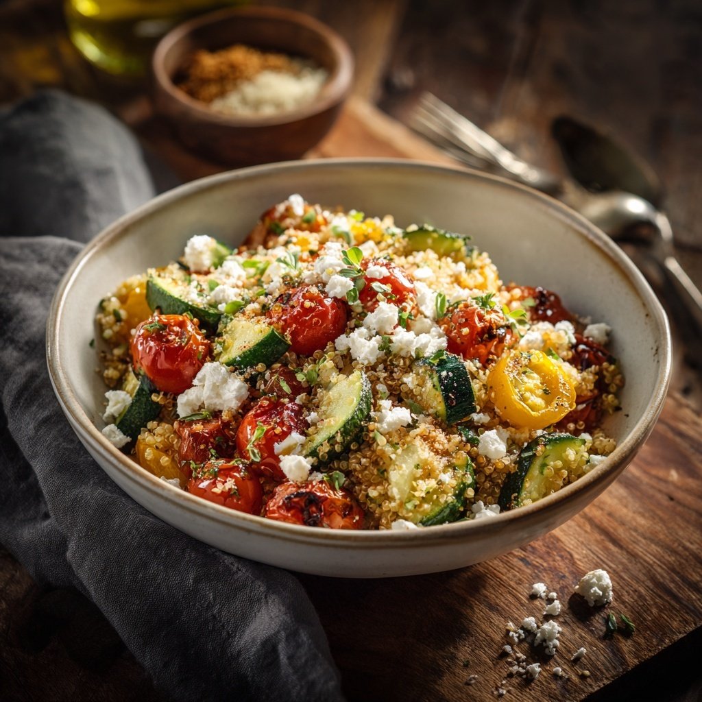 Feta Quinoa Bowl mit Gemüse