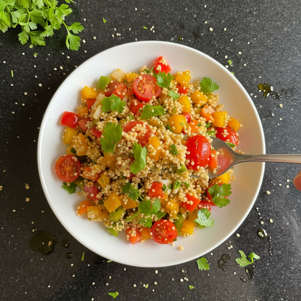 Würziger Mediterraner Couscous Salat