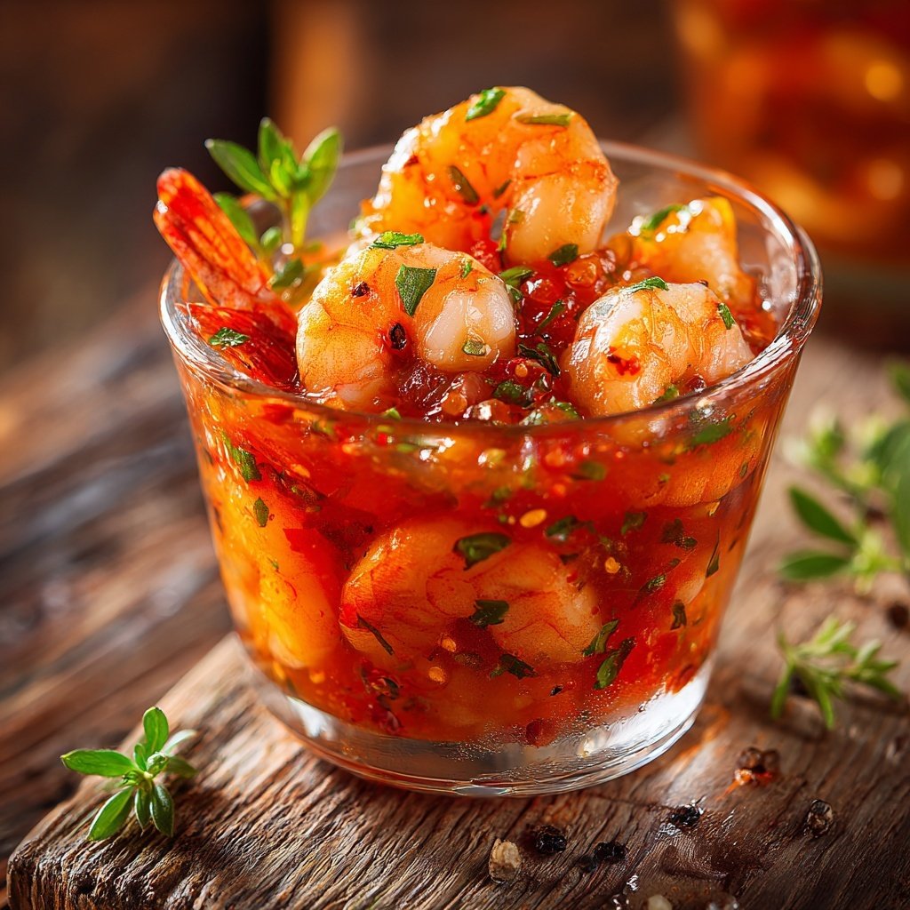 Garnelen Cocktail mit würziger Soße