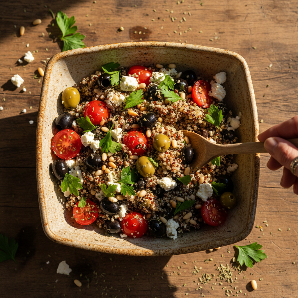 Schnelle Mediterrane Getreide Bowl