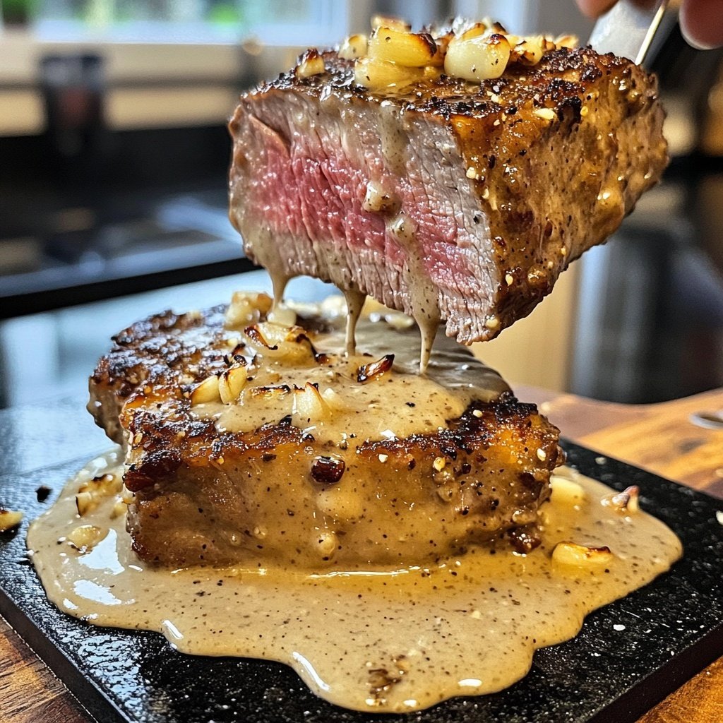 Rinderfilet mit Knoblauch-Dijon-Sahnesauce