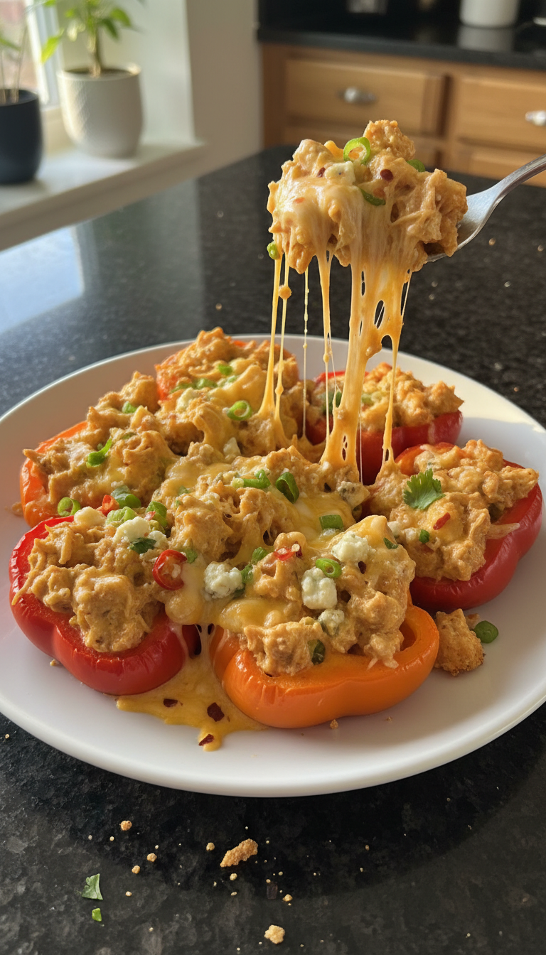 Buffalo Hähnchen Dip Gefüllte Paprika​