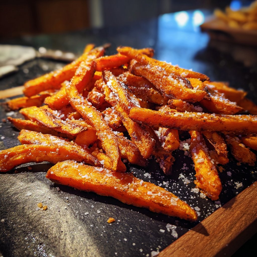 Gebackene Süßkartoffel-Pommes