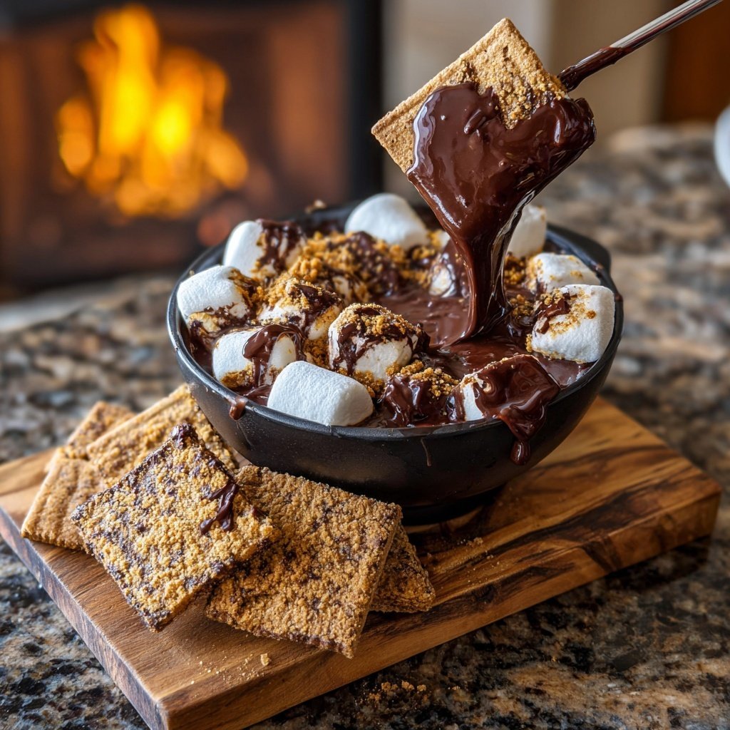S’mores Schokoladen Fondue Abenteuer